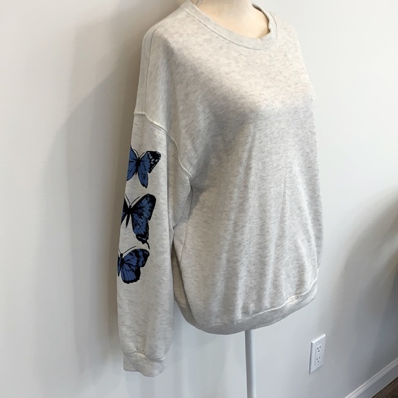 Boutique Butterfly Sleeve Sweatshirt - Picture 1 of 5